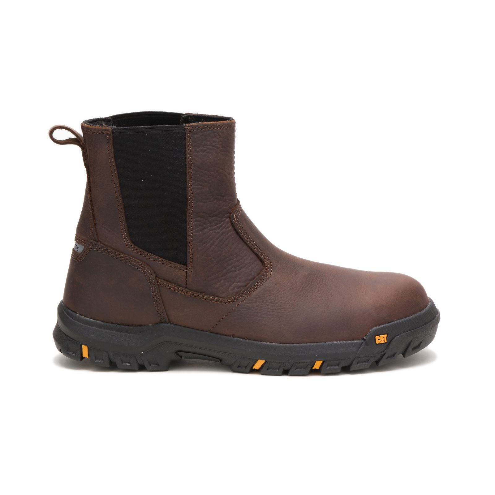 Caterpillar Boots South Africa - Cat Men's Wheelbase Steel Toe Slip On Boots Brown CZ4612839